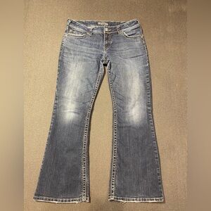 Silver Suki Jeans Mid Bootcut‎ 33x30 Blue Stretch Cotton Denim Button Pockets